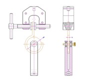 TH193-V6-W100-Af60-DIN53294-ASTM-C273-Fig3-shear_test_fixture_sandwich_core